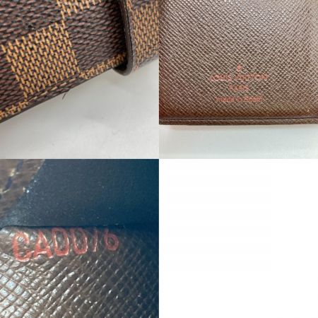  LOUIS VUITTON ルイヴィトン ダミエ ポルトフォイユ ヴィエノワ 2つ折り財布 N61674 ブラウン