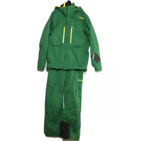  GOLDWIN ゴールドウィン スキーウェア SHINY ジャケット&パンツ グリーン×イエロー SIZE L