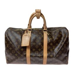 ◎◎ LOUIS VUITTON ルイヴィトン モノグラム キーポル 45 ボストンバッグ 旅行バッグ M41428 ブラウン Bランク