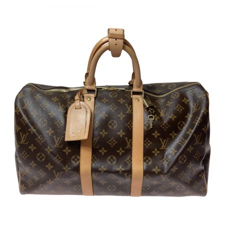  LOUIS VUITTON ルイヴィトン モノグラム キーポル 45 ボストンバッグ 旅行バッグ M41428 ブラウン