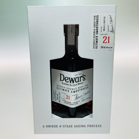  dewar's ウイスキー スコッチ ダブルダブル 21年 500ml 46度 箱付 未開栓