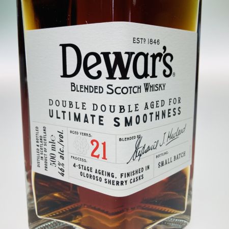  dewar's ウイスキー スコッチ ダブルダブル 21年 500ml 46度 箱付 未開栓