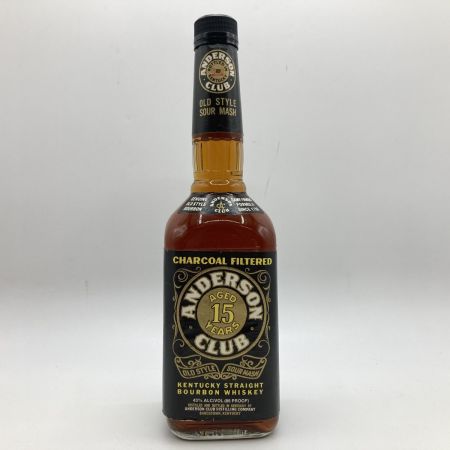  ANDERSON CLUB アンダーソンクラブ 15年 750ml 43度 バーボン 箱付 ラベル剥がれ有 未開栓
