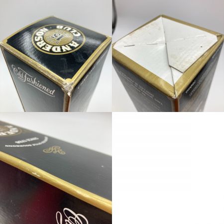  ANDERSON CLUB アンダーソンクラブ 15年 750ml 43度 バーボン 箱付 ラベル剥がれ有 未開栓