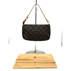 ◎◎ LOUIS VUITTON ルイヴィトン モノグラム ポシェット アクセソワ―ル アクセサリーポーチ  M51980 ブラウン Bランク