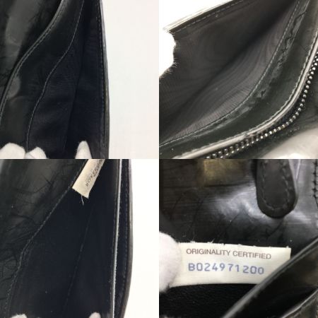  BOTTEGA VENETA ボッテガヴェネタ イントレチャート　エナメル　長財布 B024971200 角スレ・ハガレ・使用感有 