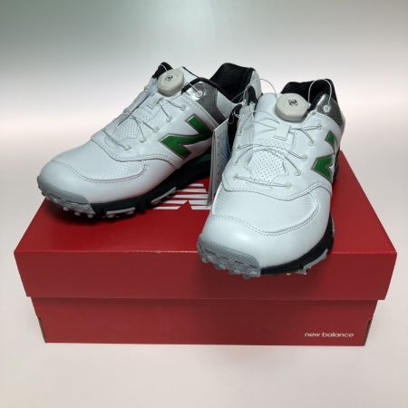  NEW BALANCE ニュー・バランス メンズ ゴルフシューズ  ダイヤル式 25.5cm MGB574WG ホワイト×グリーン