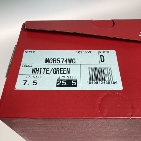  NEW BALANCE ニュー・バランス メンズ ゴルフシューズ  ダイヤル式 25.5cm MGB574WG ホワイト×グリーン