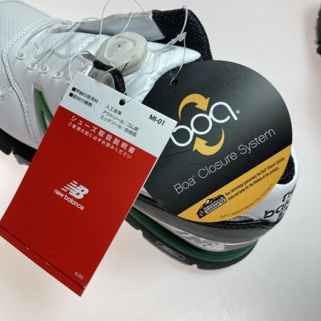  NEW BALANCE ニュー・バランス メンズ ゴルフシューズ  ダイヤル式 25.5cm MGB574WG ホワイト×グリーン