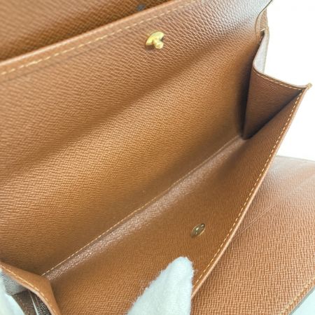  LOUIS VUITTON ルイヴィトン モノグラム ポルト トレゾール インターナショナル 3つ折り 長財布 M61215 ブラウン