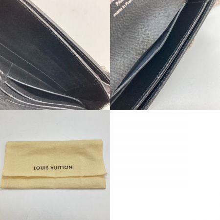  LOUIS VUITTON ルイヴィトン ダミエ ポルトフォイユアコルディオン 長財布 N60023 ブラック x グレー チェーン付