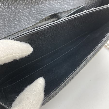  LOUIS VUITTON ルイヴィトン ダミエ ポルトフォイユアコルディオン 長財布 N60023 ブラック x グレー チェーン付
