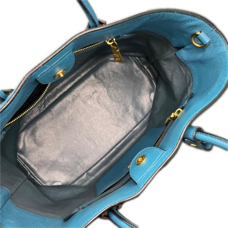  PRADA プラダ 2WAYバッグ　サフィアーノキュイール BN2729 ブルー