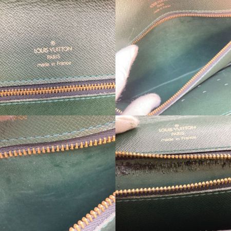  LOUIS VUITTON ルイヴィトン タイガ ポシェット・クラド セカンドバッグ M30194 グリーン ポケット中ベタつき・剥がれ有