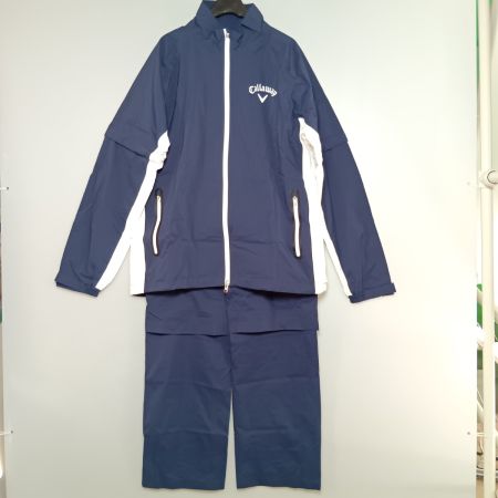  Callaway キャロウェイ レインウェア 上下セット ゴルフウェア サイズL 241-9988401 ネイビー ケース付