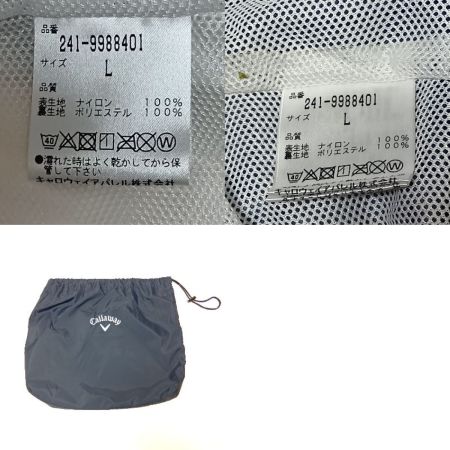  Callaway キャロウェイ レインウェア 上下セット ゴルフウェア サイズL 241-9988401 ネイビー ケース付