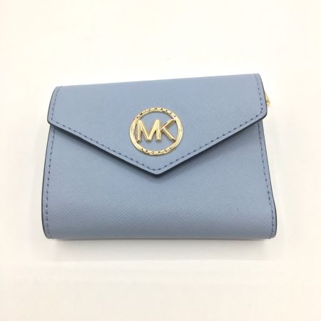  MICHAEL KORS マイケルコース 財布 三つ折り CARMEN トライフォールド ミディアム ウォレット 34S1GNME6L スカイブルー