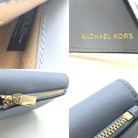  MICHAEL KORS マイケルコース 財布 三つ折り CARMEN トライフォールド ミディアム ウォレット 34S1GNME6L スカイブルー