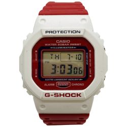 ◎◎ CASIO カシオ G-SHOCK ジーショック クォーツ メンズ 腕時計 DW-5600TB レッド x ホワイト Cランク