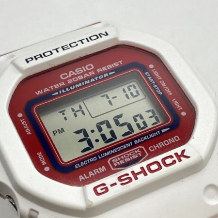  CASIO カシオ G-SHOCK ジーショック クォーツ メンズ 腕時計 DW-5600TB レッド x ホワイト
