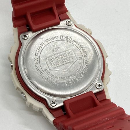  CASIO カシオ G-SHOCK ジーショック クォーツ メンズ 腕時計 DW-5600TB レッド x ホワイト