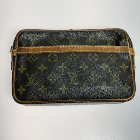  LOUIS VUITTON ルイヴィトン モノグラム コンピエーニュ23 セカンドバッグ クラッチバッグ M51847 ブラウン ジップ引手破損
