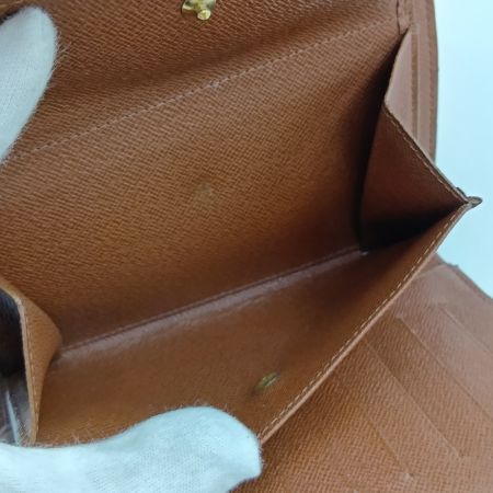 LOUIS VUITTON ルイヴィトン モノグラム ポルトトレゾール・エテュイ パピエ 3つ折り財布 M61202 ブラウン