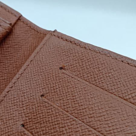  LOUIS VUITTON ルイヴィトン モノグラム ポルトトレゾール・エテュイ パピエ 3つ折り財布 M61202 ブラウン