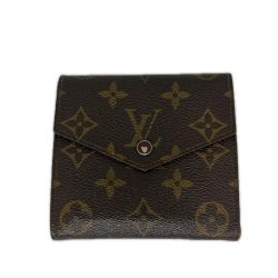 ◎◎ LOUIS VUITTON ルイヴィトン モノグラム ポルトモネビエカルトクレディ 3つ折り財布 M61660 ブラウン Cランク