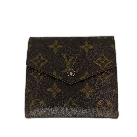  LOUIS VUITTON ルイヴィトン モノグラム ポルトモネビエカルトクレディ 3つ折り財布 M61660 ブラウン
