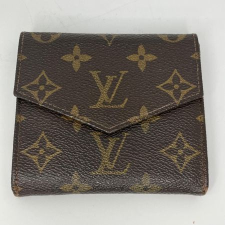  LOUIS VUITTON ルイヴィトン モノグラム ポルトモネビエカルトクレディ 3つ折り財布 M61660 ブラウン