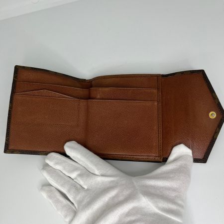  LOUIS VUITTON ルイヴィトン モノグラム ポルトモネビエカルトクレディ 3つ折り財布 M61660 ブラウン