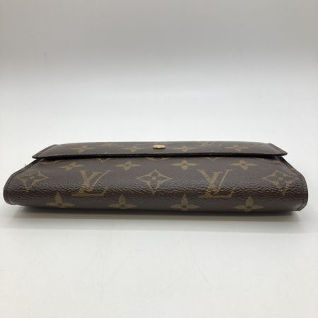  LOUIS VUITTON ルイヴィトン モノグラム ポル卜フォイユ インタ一ナショナル 3つ折り長財布 M61217 ブラウン