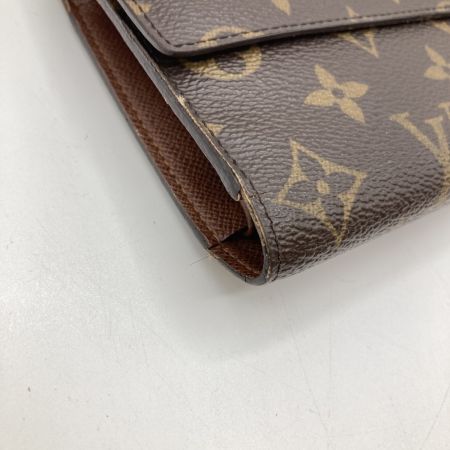  LOUIS VUITTON ルイヴィトン モノグラム ポル卜フォイユ インタ一ナショナル 3つ折り長財布 M61217 ブラウン
