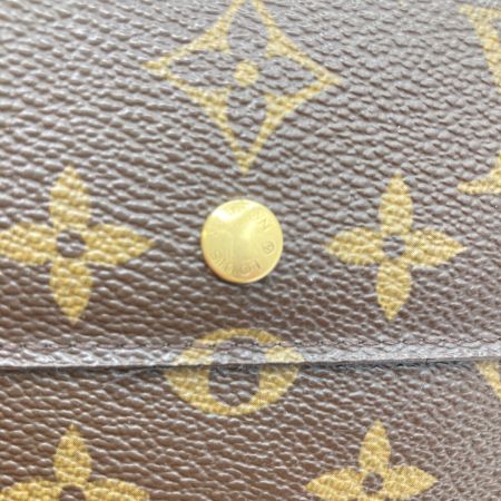  LOUIS VUITTON ルイヴィトン モノグラム ポル卜フォイユ インタ一ナショナル 3つ折り長財布 M61217 ブラウン