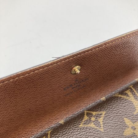  LOUIS VUITTON ルイヴィトン モノグラム ポル卜フォイユ インタ一ナショナル 3つ折り長財布 M61217 ブラウン