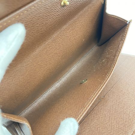  LOUIS VUITTON ルイヴィトン モノグラム ポル卜フォイユ インタ一ナショナル 3つ折り長財布 M61217 ブラウン