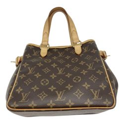 ◎◎ LOUIS VUITTON ルイヴィトン モノグラム バティニョール ハンドバッグ M51156 ブラウン バッグ底ヨゴレ有 Cランク