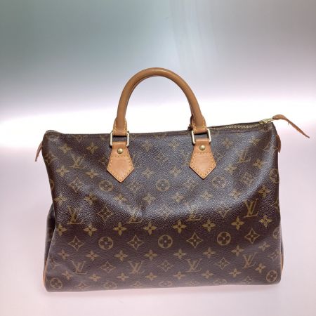  LOUIS VUITTON ルイヴィトン モノグラム スピーディ35 ボストンバッグ M41524 ブラウン パドロック・カギ無し