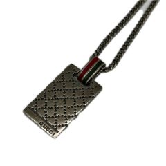 GUCCI グッチ ディアマンテ プレート ロゴ ネックレス 310481 箱付 Bランク
