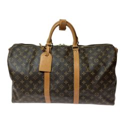 ◎◎ LOUIS VUITTON ルイヴィトン モノグラム キーポル・バンドリエール 50 ボストンバッグ M41416 ブラウン ストラップ・鍵欠品 Bランク