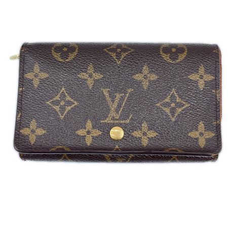 LOUIS VUITTON ルイヴィトン モノグラム ポルト モネ・ビエ トレゾール 2つ折り財布 M61730 ブラウン