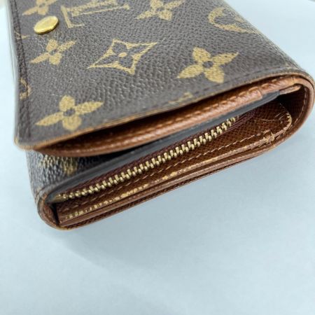 LOUIS VUITTON ルイヴィトン モノグラム ポルト モネ・ビエ トレゾール 2つ折り財布 M61730 ブラウン