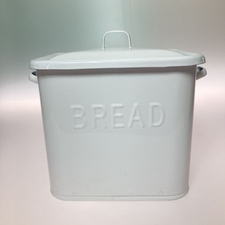  協和工業  BREAD缶 ブレッドケース ホーロー缶 エンボス ホワイト