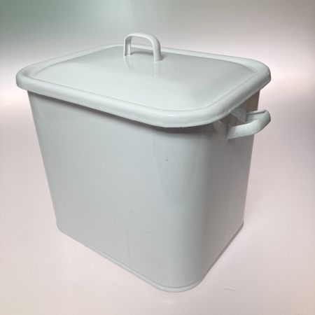  協和工業  BREAD缶 ブレッドケース ホーロー缶 エンボス ホワイト