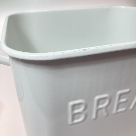  協和工業  BREAD缶 ブレッドケース ホーロー缶 エンボス ホワイト