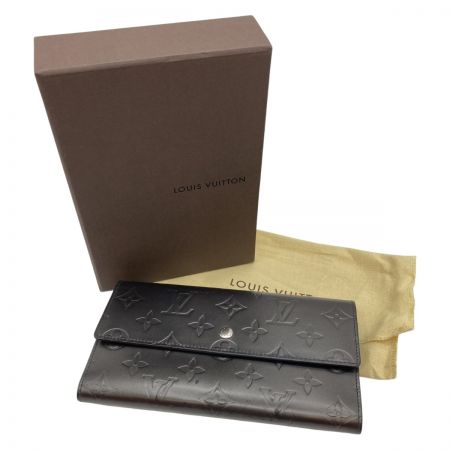  LOUIS VUITTON ルイヴィトン モノグラム・マット ポルトトレゾール・インターナショナル 長財布 M65102 ノワール 箱付