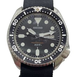 ◎◎ SEIKO セイコー ダイバー プロフェッショナル 200m クォーツ 腕時計 7C43-7010 風防キズ有 ベルト社外 本体のみ Cランク