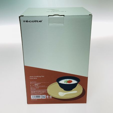  recolte レコルト 自動調理ポット Auto Cooking Pot クリームホワイト RSY-2