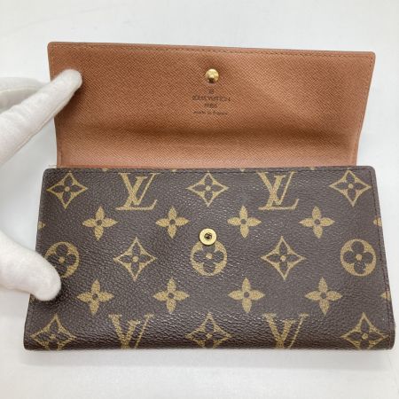  LOUIS VUITTON ルイヴィトン モノグラム ポル卜フォイユ インタ一ナショナル 長財布 M61217 ブラウン
